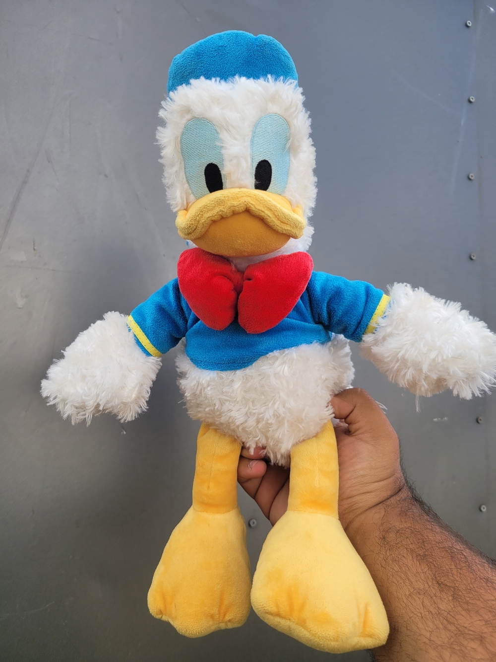 Donald Duck Plush 17" Disney Parks Plush Stuffed Animal Red Bow Tie